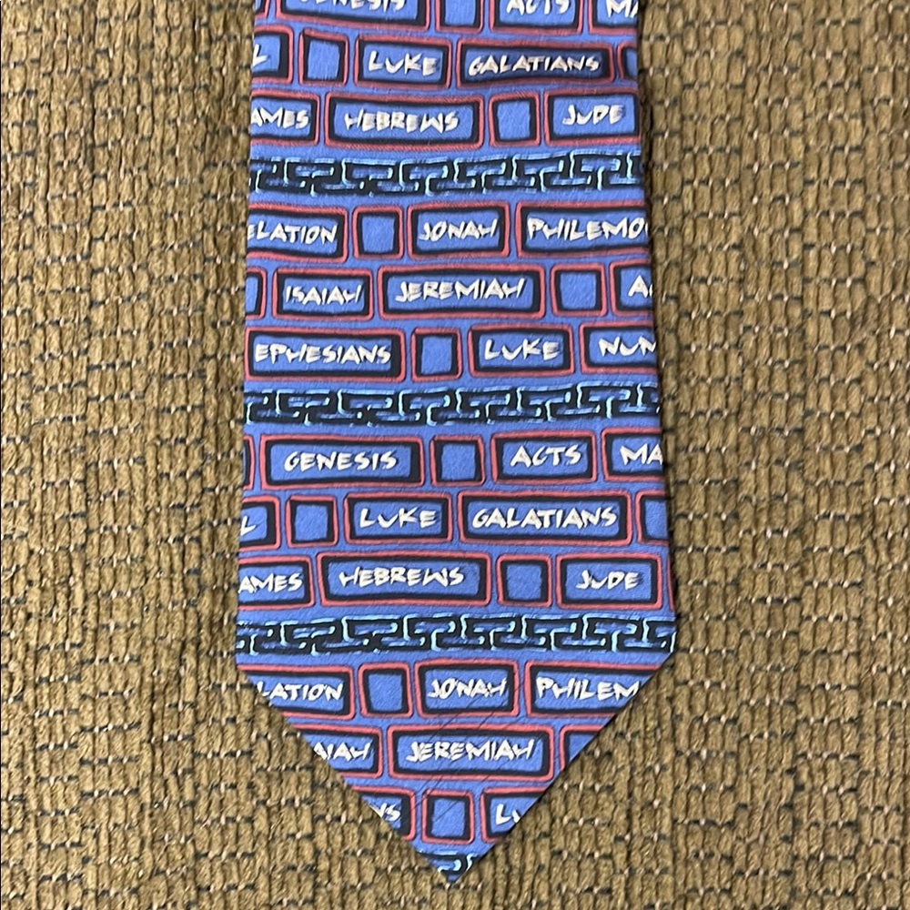 Eagles Wings Books of the Bible Religious Silk Necktie